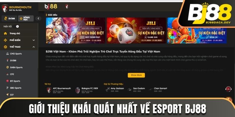 Giới thiệu khái quát nhất về Esport BJ88 